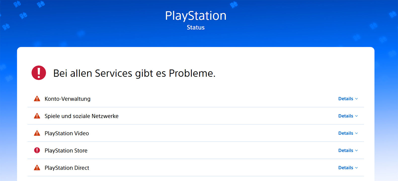 PlayStation Network - Komplett down | UPDATE: Behoben